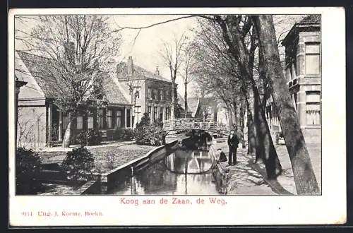 AK Koog aan de Zaan, de Weg, Brücke
