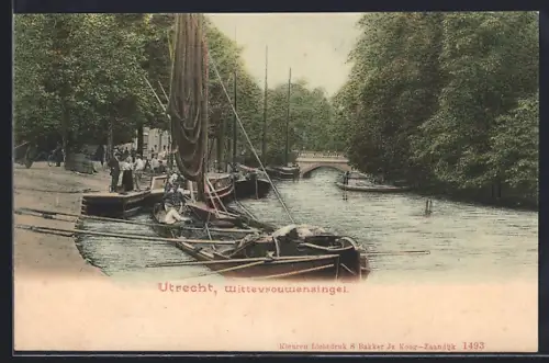 AK Utrecht, Wittevrouwensingel, Boote