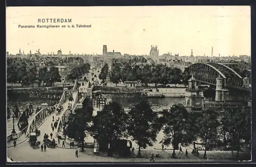 AK Rotterdam, Panorama Koningshaven en v. d. Takstraat