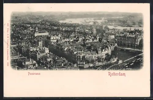 AK Rotterdam, Panorama mit Strassenpartie