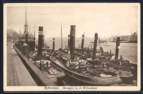AK Rotterdam, Boompjes by de Willemskade, Hafen