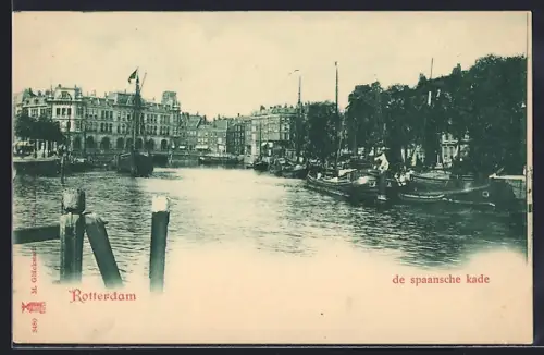 AK Rotterdam, De spaansche kade