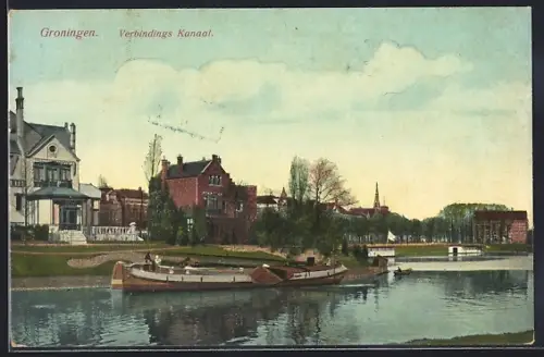 AK Groningen, Verbindings Kanaal, Kanal mit Lastkähnen