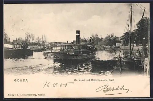 AK Gouda, De Yssel met Rotterdamsche Boot
