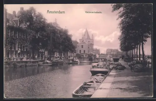 AK Amsterdam, Gelderschekade met brug