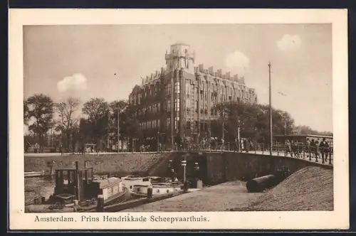 AK Amsterdam, Prins Hendrikkade, Scheepvaarthuis