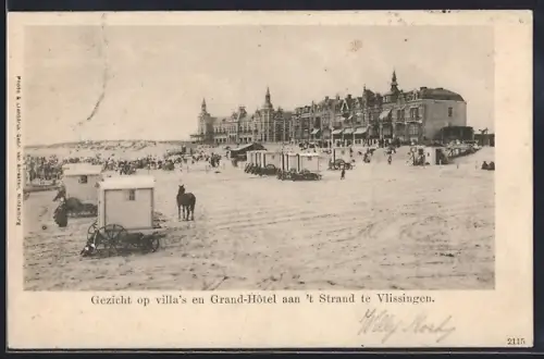 AK Vlissingen, Gezicht op Villas en Grand-Hotel aan`t Strand