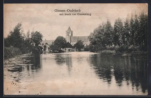 AK Giessen-Oudekerk, Panorama met bosch van Giessenburg