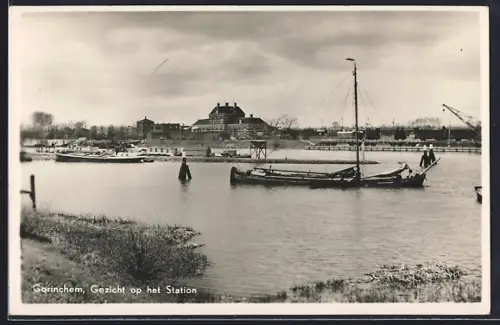 AK Gorinchem, Gezicht op het Station