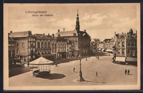 AK `s-Hertogenbosch, Markt met Stadthuis