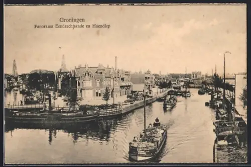 AK Groningen, Panorama Eendrachtskade en Hoendiep