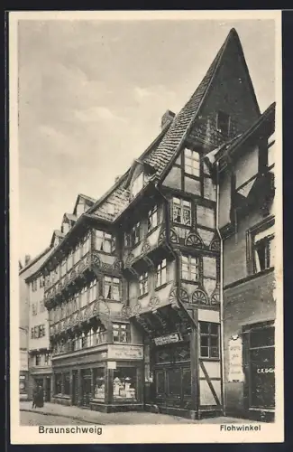 AK Braunschweig, Flohwinkel mit Geschäft
