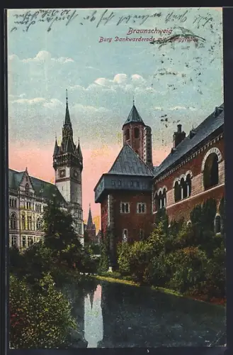 AK Braunschweig, Burg Dankwarderode mit Burggraben
