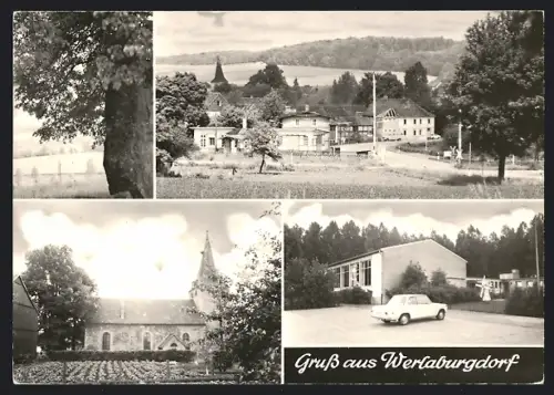 AK Werlaburgdorf, Kirche, Dorfansicht, Schule