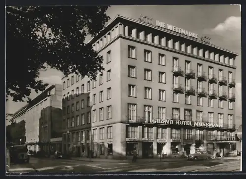 AK Hannover, Grand Hotel Mussmann, Die Weltmarke