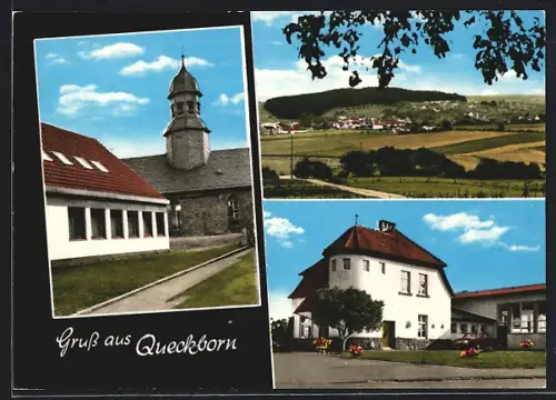 AK Queckborn, Kirche und Totalansicht