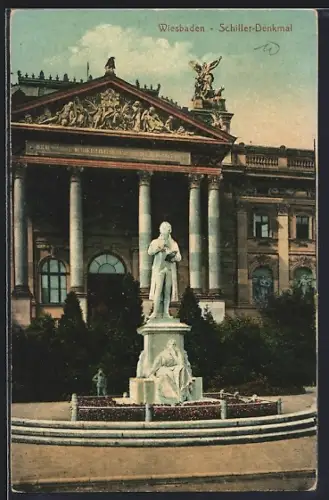 AK Wiesbaden, Schiller-Denkmal