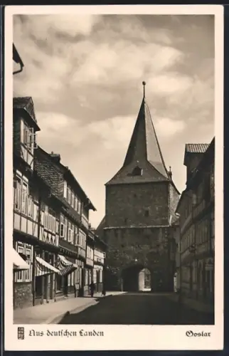 AK Goslar, Stadttor, Fachwerkhäuser