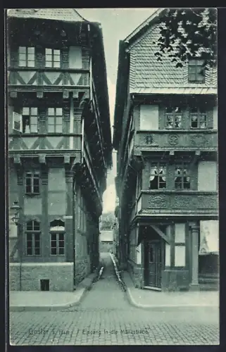 AK Goslar a. Harz, Eingang in die Münzstrasse