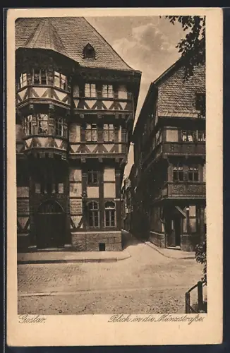 AK Goslar, Blick in die Münzstrasse