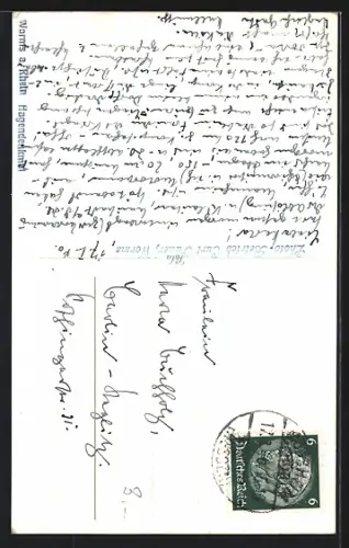 AK Worms a. Rhein, Hagenstatue am Rheinufer