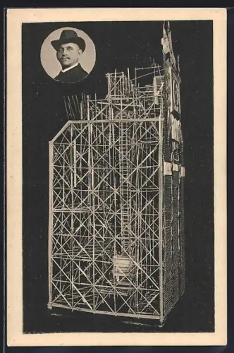 AK Goslar a. H., Kunstuhr aus Strohhalmen