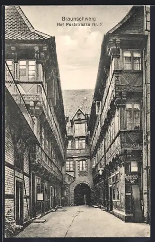 AK Braunschweig, Hof Poststrasse Nr. 5