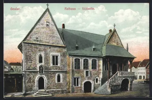 AK Goslar, Rathaus, Südseite