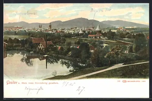 AK Goslar a. Harz, Blick vom Petersberg