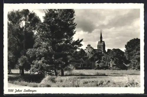 AK Ladbergen /Westf., Kirche, Dorfansicht, 1000 Jahre Ladbergen