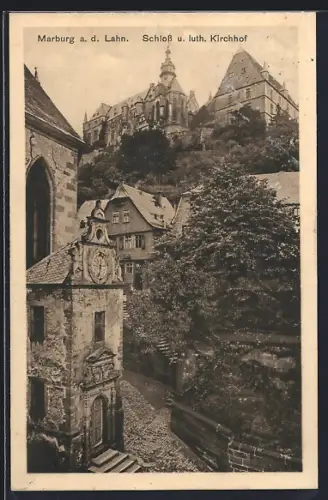 AK Marburg a. d. Lahn, Schloss, lutherischer Kirchhof