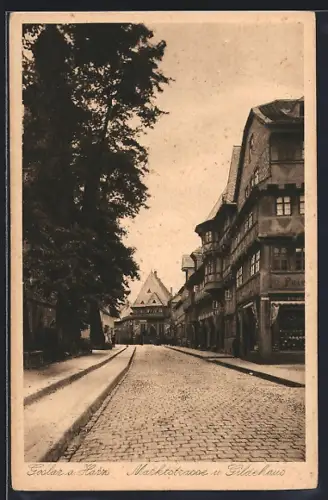 AK Goslar a. Harz, Marktstrasse und Gildehaus