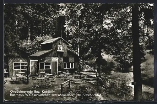AK Grossalmerode /Kassel, Rasthaus Waldschlösschen am Mäuseborn im Fahrbachtal
