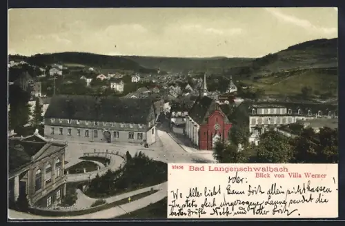 AK Bad Langenschwalbach, Blick von Villa Werner