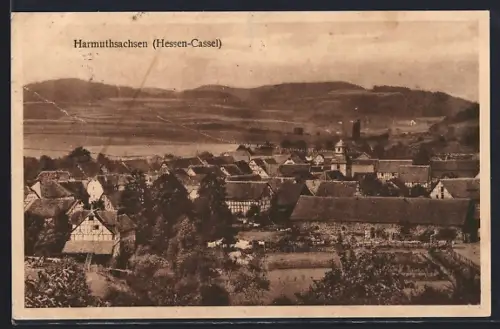 AK Harmuthsachsen /Hessen-Cassel, Ortsansicht mit Fachwerkhäusern