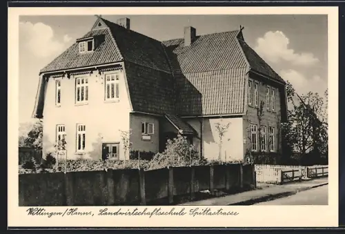 AK Wettingen /Hann., Landwirtschaftsschule in der Spittastrasse