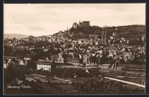 AK Marburg a. Lahn, Stadtansicht mit Schloss und Kirche