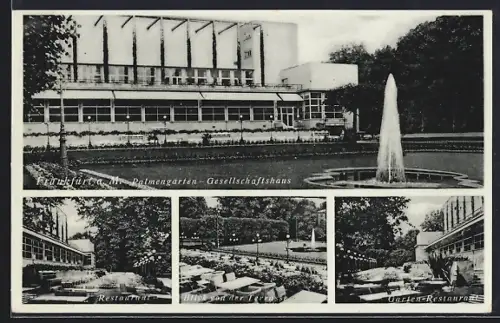 AK Frankfurt-Westend, Palmengarten-Gesellschaftshaus, Restaurant, Biergarten, Garten-Restaurant