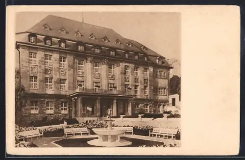 AK Wiesbaden, Städt. Badehaus und Inhalatorium Kaiser Friedrich Bad, Hauptansicht