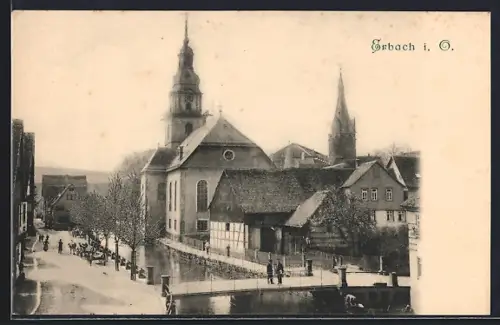 AK Erbach i. O., Kirche im Ort