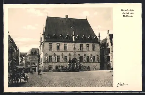 AK Osnabrück, Markt mit Rathaus