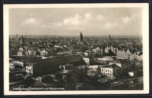 AK Braunschweig, Totalansicht vom Wasserturm