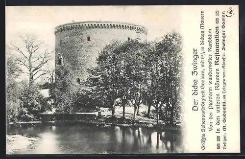 AK Goslar, Dicker Zwinger mit Restaurant, Bes. M. Gudewill