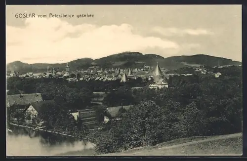 AK Goslar, Stadtansicht vom Petersberge gesehen