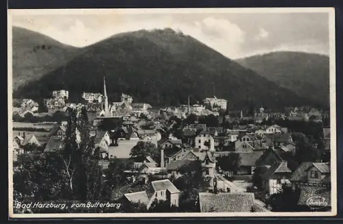 AK Bad Harzburg, Blick vom Butterberg auf den Ort