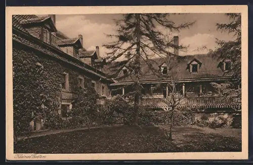 AK Helmstedt /Braunschweig, Kloster St. Marienberg, Gartenansicht