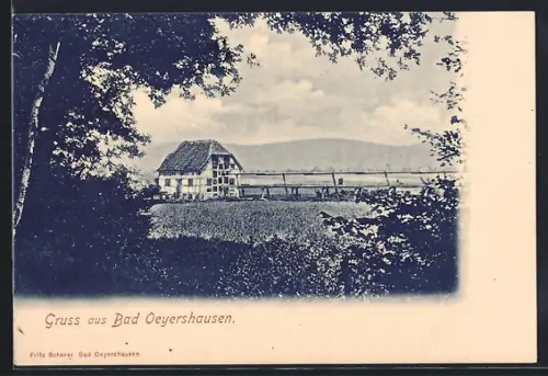 AK Bad Oeynhausen, Haus am Ortsrand