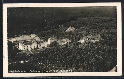 AK Wildeshausen i. Oldenbg., Teilansicht vom Flugzeug aus