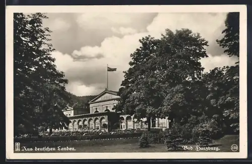 AK Bad Harzburg, Das Kurhaus mit Gartenanlage