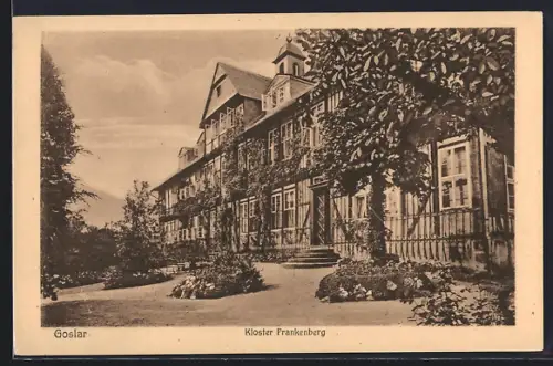AK Goslar, Kloster Frankenberg mit Garten
